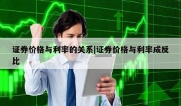 证券价格与利率的关系|证券价格与利率成反比