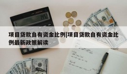 项目贷款自有资金比例|项目贷款自有资金比例最新政策解读