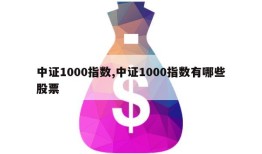 中证1000指数,中证1000指数有哪些股票