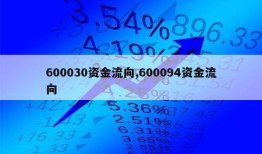 600030资金流向,600094资金流向