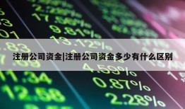 注册公司资金|注册公司资金多少有什么区别