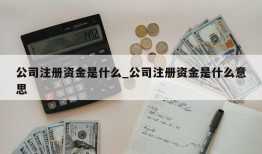 公司注册资金是什么_公司注册资金是什么意思