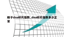 精子dna碎片指数_dna碎片指数多少正常