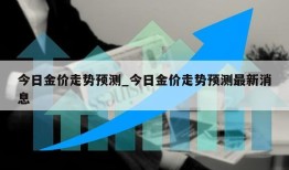 今日金价走势预测_今日金价走势预测最新消息