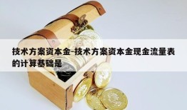 技术方案资本金-技术方案资本金现金流量表的计算基础是