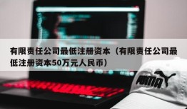 有限责任公司最低注册资本（有限责任公司最低注册资本50万元人民币）