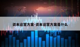 资本运营方案-资本运营方案是什么