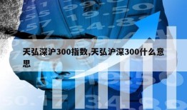 天弘深沪300指数,天弘沪深300什么意思