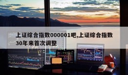 上证综合指数000001吧,上证综合指数30年来首次调整