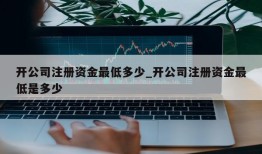 开公司注册资金最低多少_开公司注册资金最低是多少