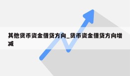 其他货币资金借贷方向_货币资金借贷方向增减