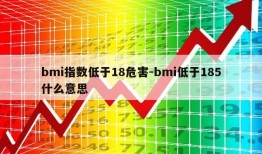 bmi指数低于18危害-bmi低于185什么意思