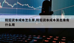 税后资本成本怎么算,税后资本成本算出来有什么用