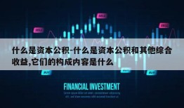 什么是资本公积-什么是资本公积和其他综合收益,它们的构成内容是什么