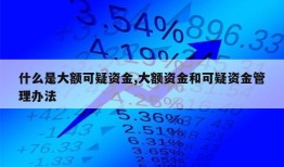 什么是大额可疑资金,大额资金和可疑资金管理办法