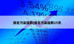 保定污染指数|保定污染指数15天