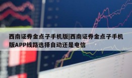 西南证券金点子手机版|西南证券金点子手机版APP线路选择自动还是电信