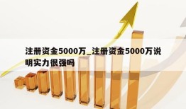 注册资金5000万_注册资金5000万说明实力很强吗