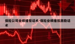 保险公司业绩播报话术-保险业绩播报激励话术