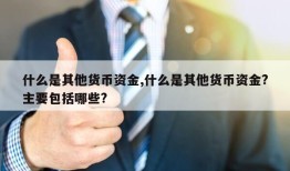 什么是其他货币资金,什么是其他货币资金?主要包括哪些?