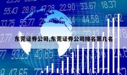 东莞证券公司,东莞证券公司排名第几名