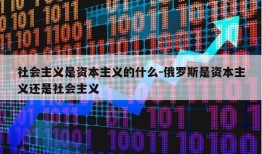 社会主义是资本主义的什么-俄罗斯是资本主义还是社会主义