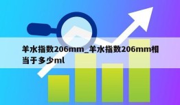 羊水指数206mm_羊水指数206mm相当于多少ml