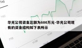 华光公司资金总额为600万元-华光公司现有的资金结构如下表所示