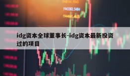 idg资本全球董事长-idg资本最新投资过的项目