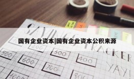 国有企业资本|国有企业资本公积来源