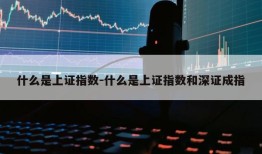 什么是上证指数-什么是上证指数和深证成指