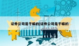 证券公司是干嘛的|证券公司是干嘛的