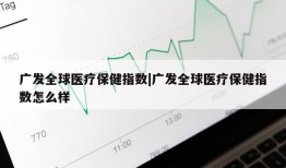 广发全球医疗保健指数|广发全球医疗保健指数怎么样