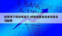 经常项下和资本项下-经常项目和资本项目名词解释