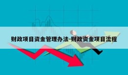 财政项目资金管理办法-财政资金项目流程