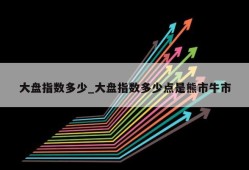 大盘指数多少_大盘指数多少点是熊市牛市