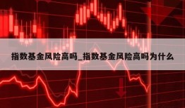 指数基金风险高吗_指数基金风险高吗为什么