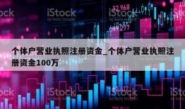 个体户营业执照注册资金_个体户营业执照注册资金100万