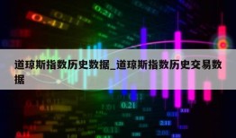 道琼斯指数历史数据_道琼斯指数历史交易数据