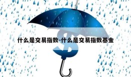 什么是交易指数-什么是交易指数基金