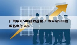 广发中证500指数基金-广发中证500指数基金怎么样