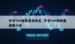 中证500指数基金排名_中证500指数基金前十名