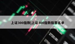 上证300指数|上证300指数股票名单