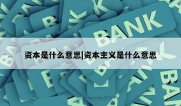 资本是什么意思|资本主义是什么意思