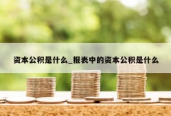 资本公积是什么_报表中的资本公积是什么