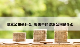 资本公积是什么_报表中的资本公积是什么