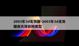 2003年3d走势图-2003年3d走势图南方双彩网类型