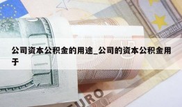 公司资本公积金的用途_公司的资本公积金用于