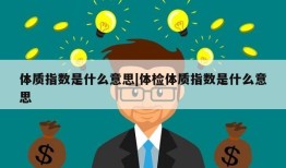 体质指数是什么意思|体检体质指数是什么意思