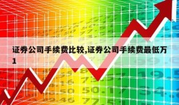 证券公司手续费比较,证券公司手续费最低万1